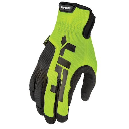 Lift Safety TRADER Glove HiViz Slip OnOff Cuff GTR-17HVK2L